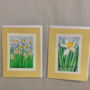 Watercolor Daffodils Cards and Envelopes